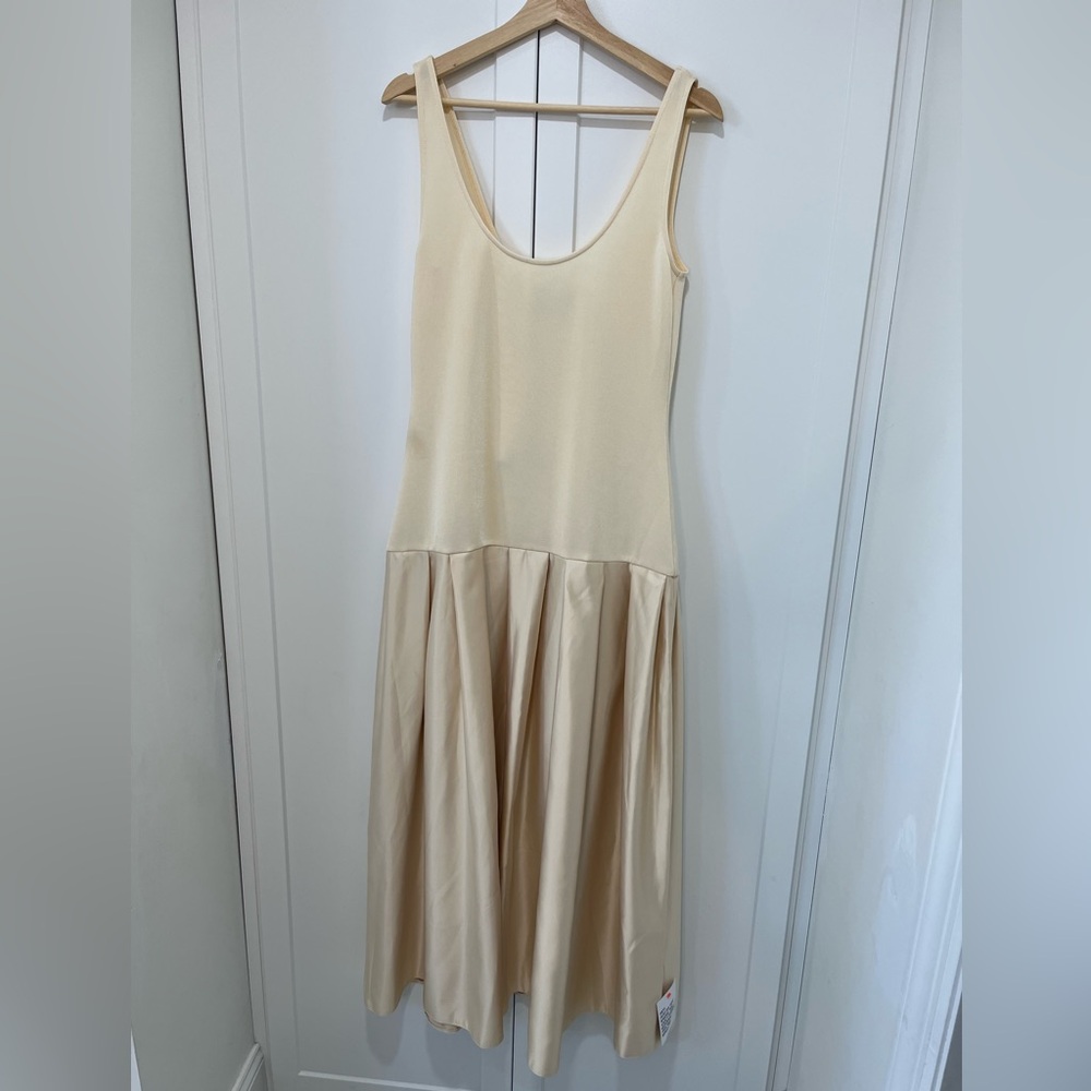 ASOS Cream Maxi Drop-Waist Dress
